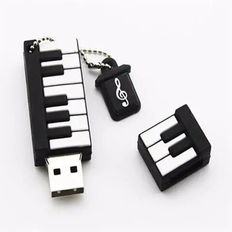 Piano, guitar, notes, violin, USB
